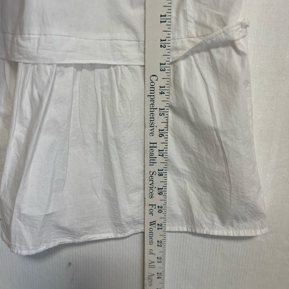 White Ruffled Women's Blouse - Picture 7 of 7